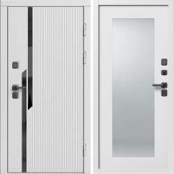 Входная дверь Termo-Door Флекс Вайт - Зеркало Триумф Белый софт