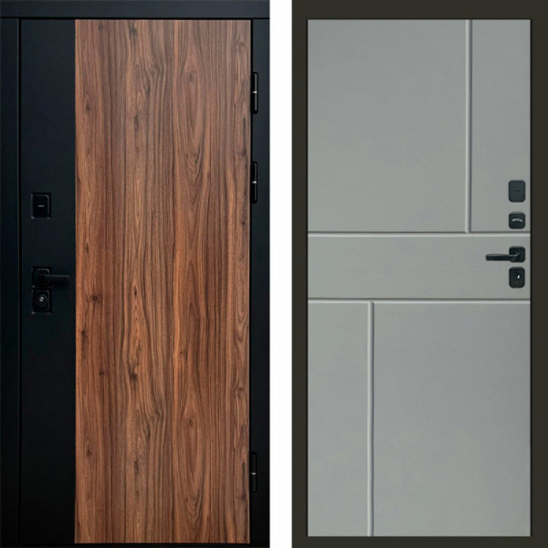 Входная дверь Termo-Door Флэш - Горизонт Grey софт