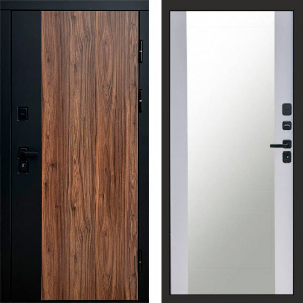 Входная дверь Termo-Door Флэш - Зеркало белый софт