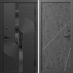 Входная дверь Termo-Door Фрост - Лучи бетон темный