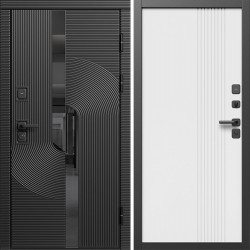 Входная дверь Termo-Door Фрост - Страйп Белый Софт
