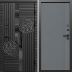 Входная дверь Termo-Door Фрост - Страйп Грей Софт