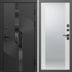 Входная дверь Termo-Door Фрост - Зеркало белый софт
