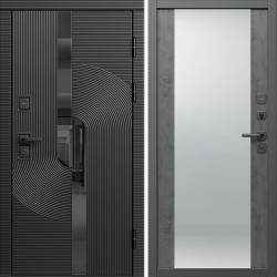 Входная дверь Termo-Door Фрост - Зеркало бетон темный