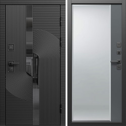 Входная дверь Termo-Door Фрост - Зеркало Фацет Grey софт