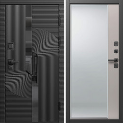 Входная дверь Termo-Door Фрост - Зеркало Фацет Капучино
