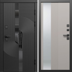 Входная дверь Termo-Door Фрост - Зеркало Люмис Капучино