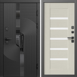 Входная дверь Termo-Door Фрост - Зеркало Триумф Царга лиственница 4500 / 5500