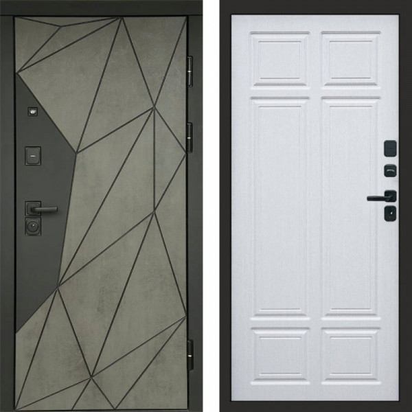 Входная дверь Termo-Door Геометрия Бетон - Без серии Лиственница премиум