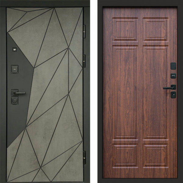 Входная дверь Termo-Door Геометрия Бетон - Без серии Орех премиум