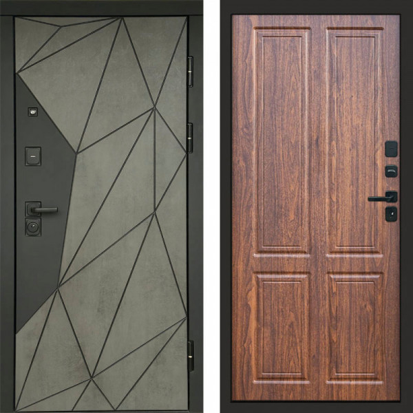 Входная дверь Termo-Door Геометрия Бетон - Без серии Орех стандарт