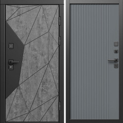 Входная дверь Termo-Door Геометрия Бетон - Флэт Grey софт