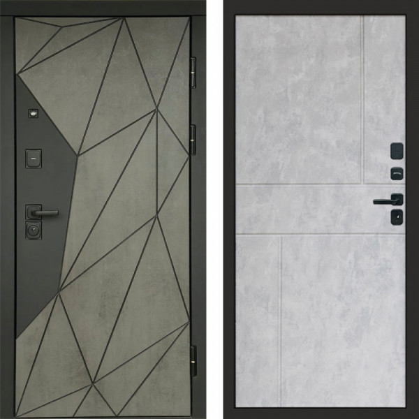 Входная дверь Termo-Door Геометрия Бетон - Горизонт бетон светлый