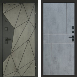 Входная дверь Termo-Door Геометрия Бетон - Горизонт бетон темный