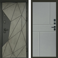 Входная дверь Termo-Door Геометрия Бетон - Горизонт Grey софт