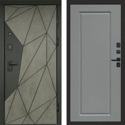 Входная дверь Termo-Door Геометрия Бетон - Гранд Grey софт