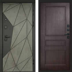 Входная дверь Termo-Door Геометрия Бетон - Классика венге