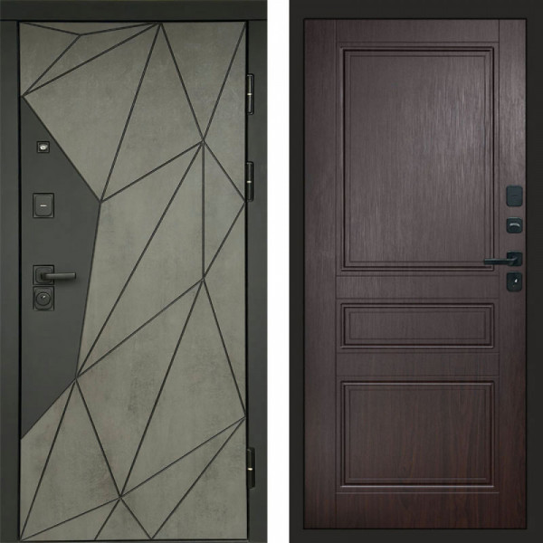 Входная дверь Termo-Door Геометрия Бетон - Классика венге