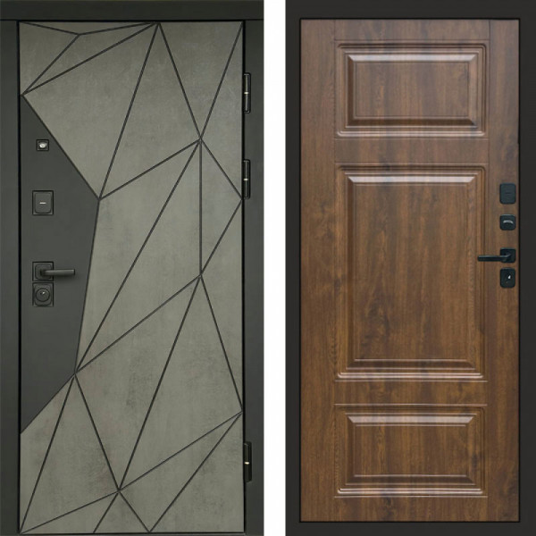 Входная дверь Termo-Door Геометрия Бетон - Лион Дуб