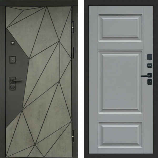Входная дверь Termo-Door Геометрия Бетон - Лион Grey софт