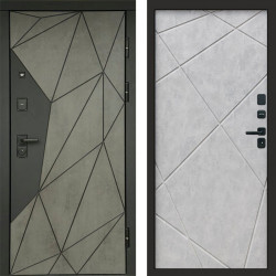 Входная дверь Termo-Door Геометрия Бетон - Лучи бетон светлый