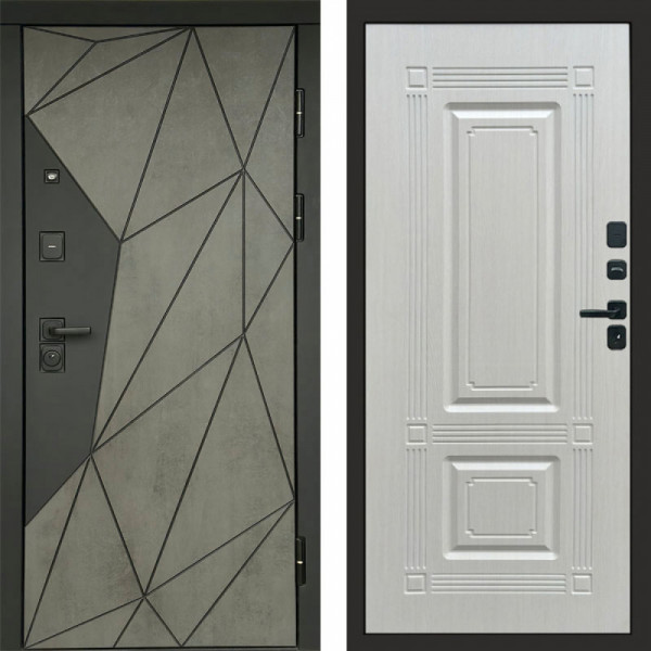 Входная дверь Termo-Door Геометрия Бетон - Мадрид Лиственница