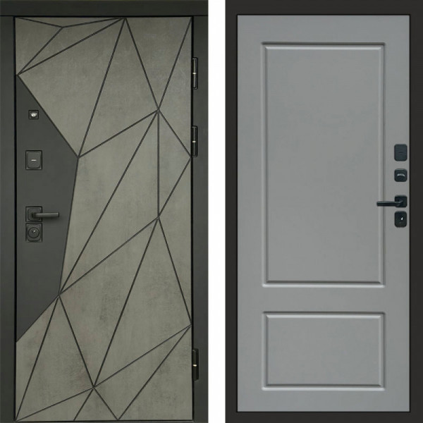 Входная дверь Termo-Door Геометрия Бетон - Марсель Grey софт