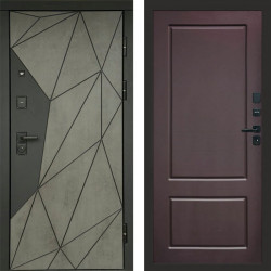 Входная дверь Termo-Door Геометрия Бетон - Марсель Шоколад