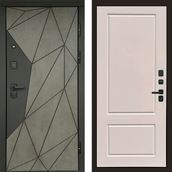 Входная дверь Termo-Door Геометрия Бетон - Марсель Слоновая кость