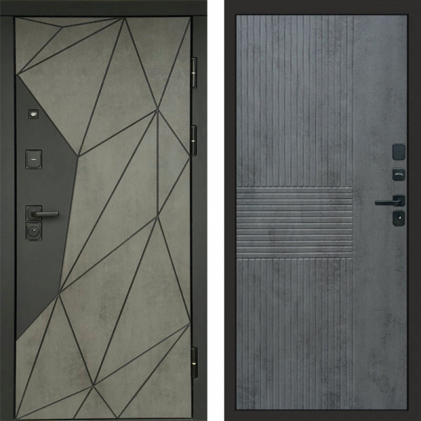 Входная дверь Termo-Door Геометрия Бетон - Мастино Бетон темный
