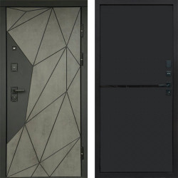 Входная дверь Termo-Door Геометрия Бетон - Нео Black