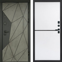 Входная дверь Termo-Door Геометрия Бетон - Нео White