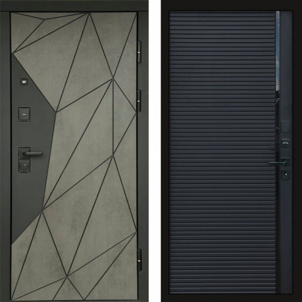 Входная дверь Termo-Door Геометрия Бетон - Porte black