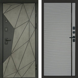 Входная дверь Termo-Door Геометрия Бетон - Porte Grey софт