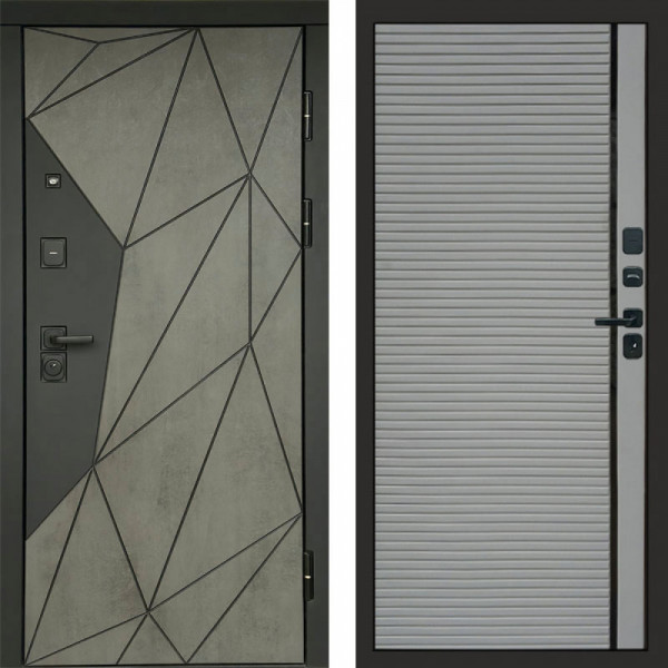 Входная дверь Termo-Door Геометрия Бетон - Porte Grey софт