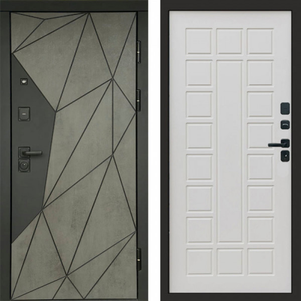 Входная дверь Termo-Door Геометрия Бетон - Престиж бежевый матовый