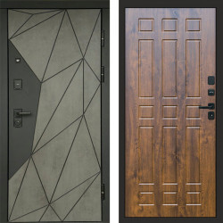 Входная дверь Termo-Door Геометрия Бетон - Спарта дуб