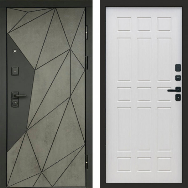 Входная дверь Termo-Door Геометрия Бетон - Спарта лиственница