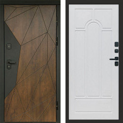 Входная дверь Termo-Door Геометрия Дуб - Арка белое дерево