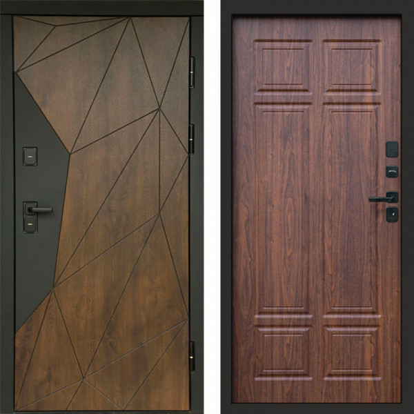 Входная дверь Termo-Door Геометрия Дуб - Без серии Орех премиум