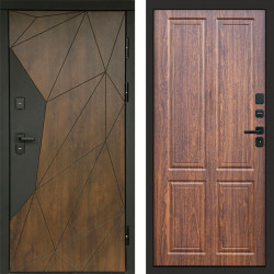 Входная дверь Termo-Door Геометрия Дуб - Без серии Орех стандарт