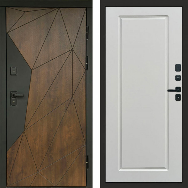 Входная дверь Termo-Door Геометрия Дуб - Гранд Белый софт