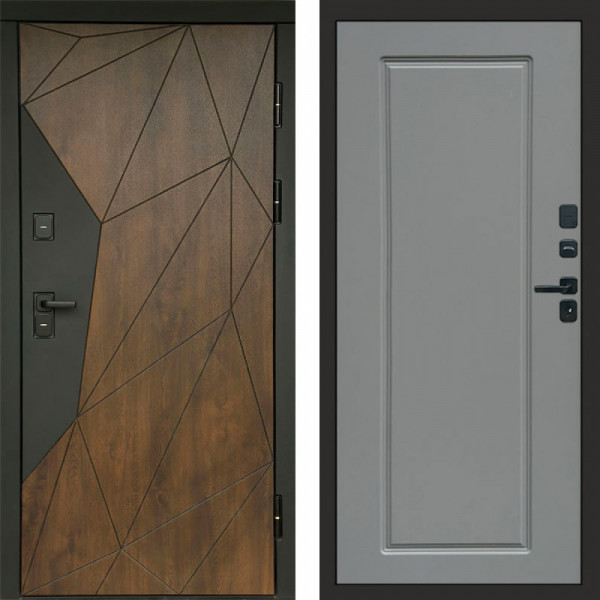 Входная дверь Termo-Door Геометрия Дуб - Гранд Grey софт
