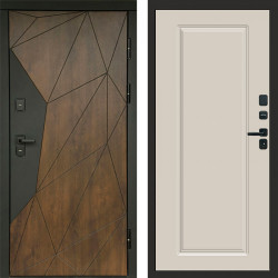 Входная дверь Termo-Door Геометрия Дуб - Гранд Слоновая кость