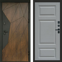 Входная дверь Termo-Door Геометрия Дуб - Лион Grey софт
