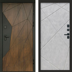 Входная дверь Termo-Door Геометрия Дуб - Лучи бетон светлый