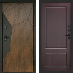 Входная дверь Termo-Door Геометрия Дуб - Марсель Шоколад