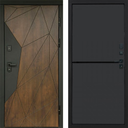 Входная дверь Termo-Door Геометрия Дуб - Нео Графит