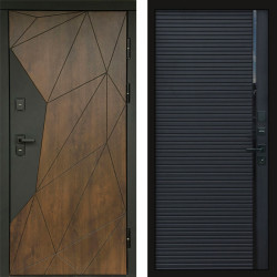 Входная дверь Termo-Door Геометрия Дуб - Porte black