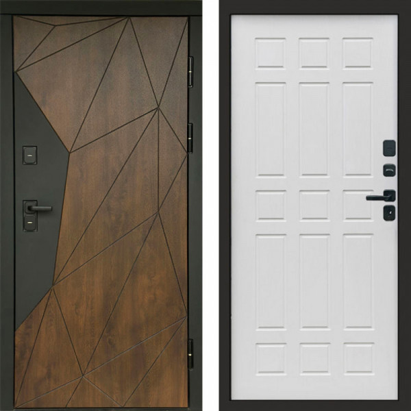 Входная дверь Termo-Door Геометрия Дуб - Спарта белое дерево